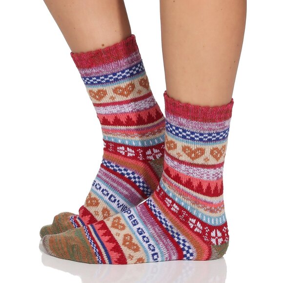 6 Pairs Wollsocken Wool Socks Winter Warm Thermal Women's Size 9-11 - Picture 6 of 12